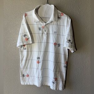 Travis Matthew Polo Shirt Palms Graphic Golf wear  Size Medium